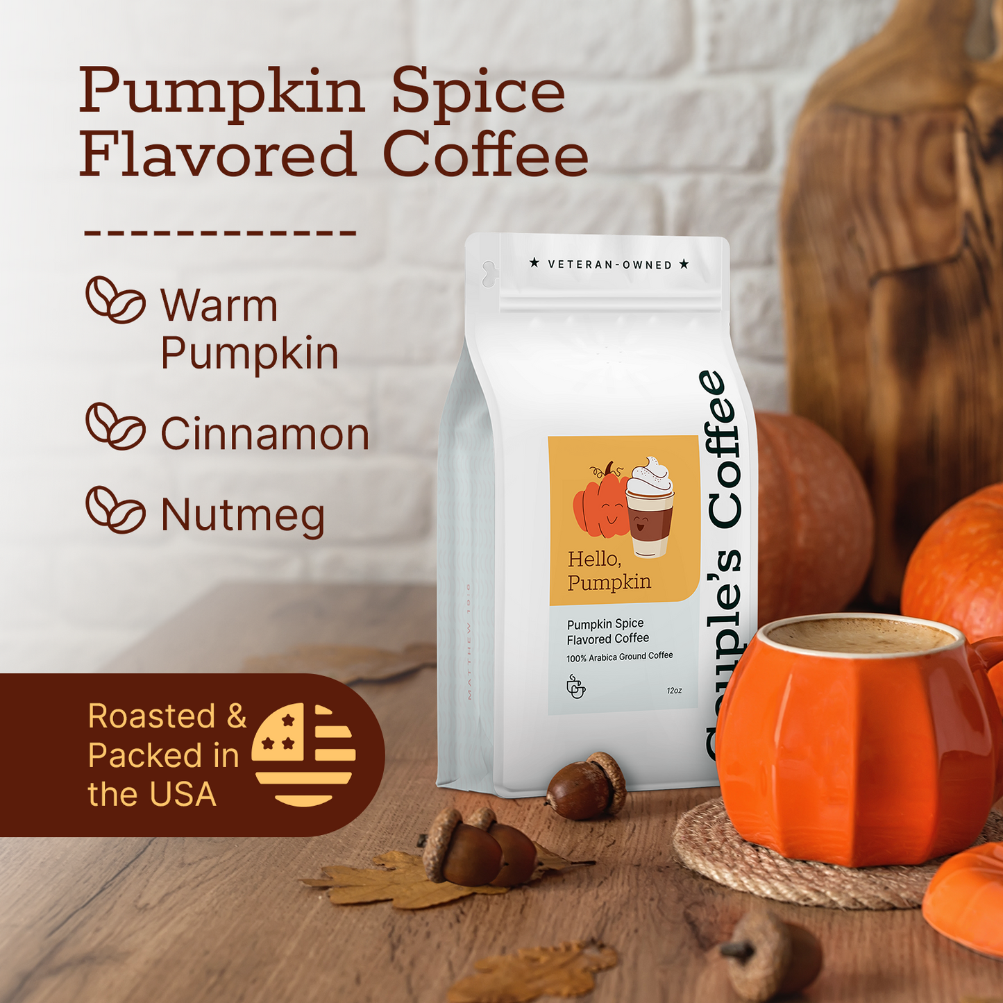 Couple's Coffee Pumpkin Spice Ground Coffee