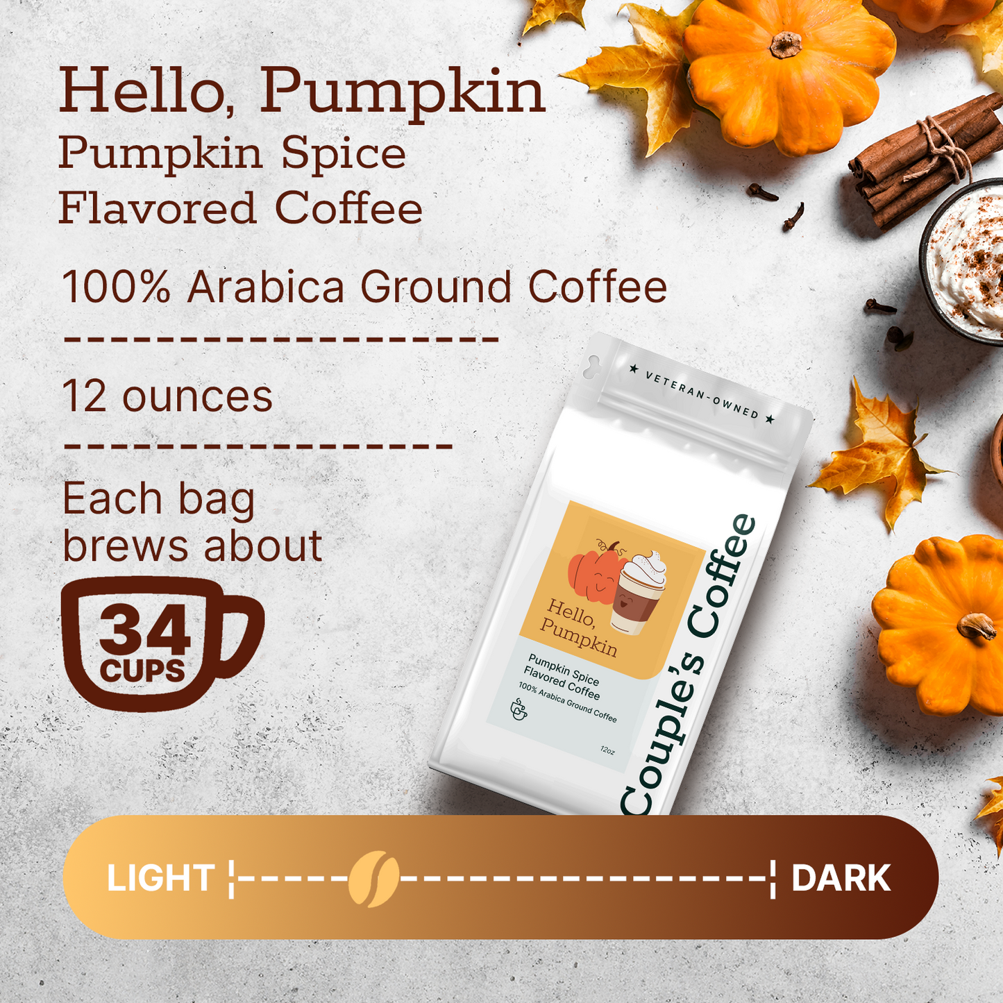 Couple's Coffee Pumpkin Spice Ground Coffee