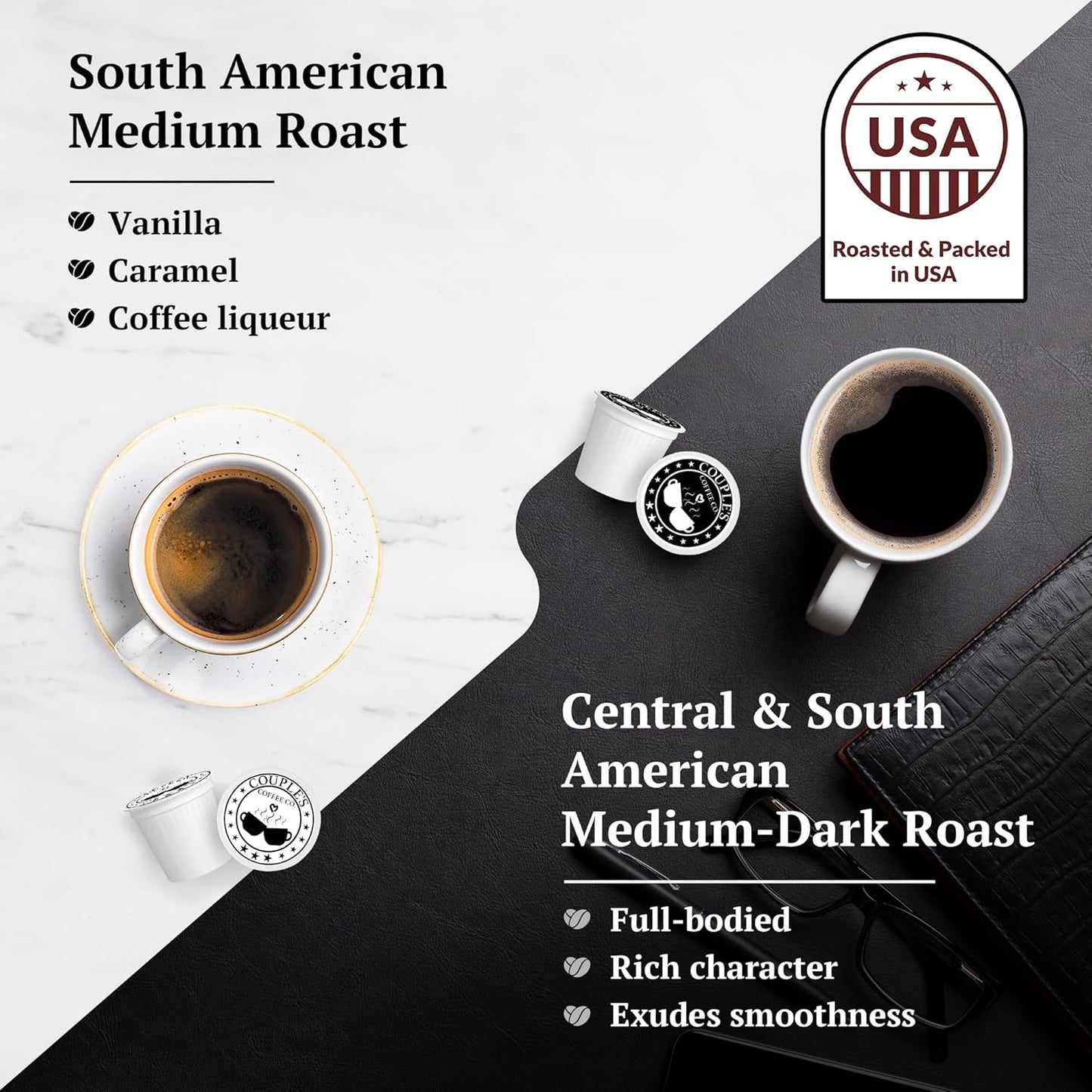 Couple's Coffee Jamaican Me Crazy and Medium Dark Roasted