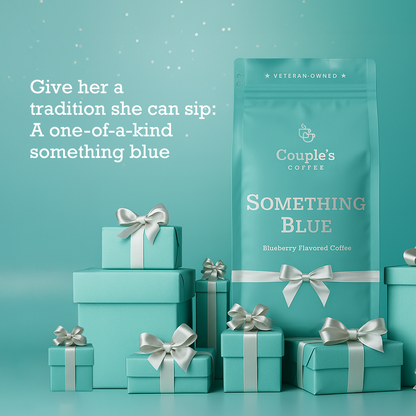 Couple’s Coffee Blueberry Flavored Ground Coffee | Something Blue Medium Roast Coffee | Perfect Gift for Bride & Bride to Be Gifts | 12oz
