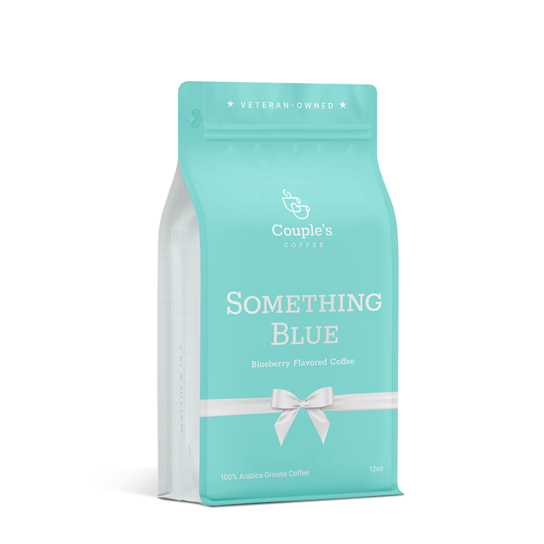 Couple’s Coffee Blueberry Flavored Ground Coffee | Something Blue Medium Roast Coffee | Perfect Gift for Bride & Bride to Be Gifts | 12oz