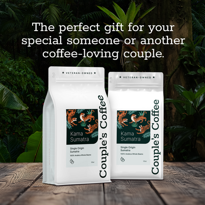 Couple’s Coffee Whole Bean Coffee | Single Origin Sumatra Dark Roast Coffee | Gives Back to Military Families | Made with 100% Arabica Beans | 12oz
