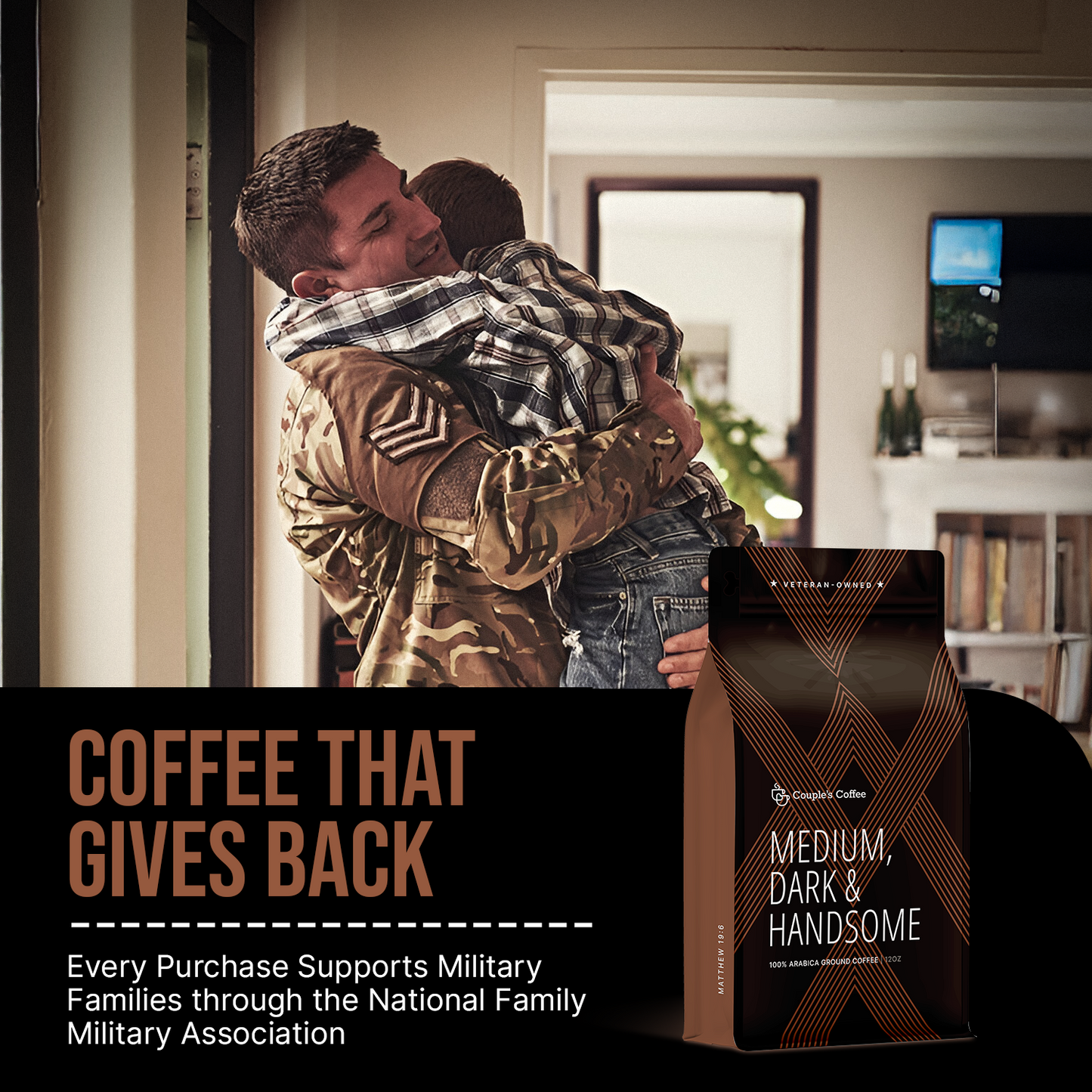 Medium, Dark and Handsome Coffee | Medium-Dark Roast | Ground Coffee 12oz