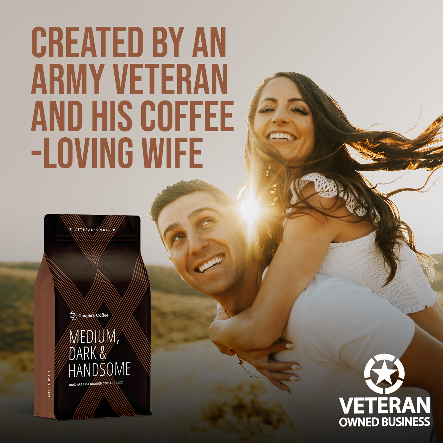 Medium, Dark and Handsome Coffee | Medium-Dark Roast | Ground Coffee 12oz