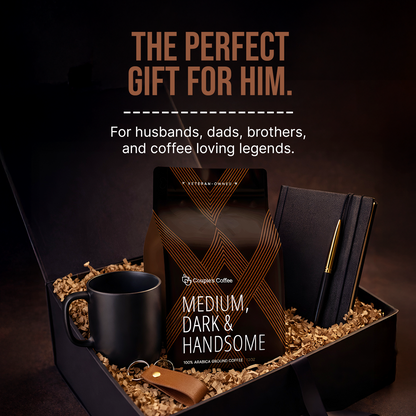 Medium, Dark and Handsome Coffee | Medium-Dark Roast | Ground Coffee 12oz