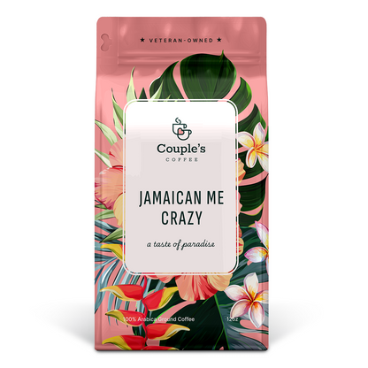 Couple’s Coffee Ground Coffee | Gives Back to Military Families - Jamaican Me Crazy | Vanilla, Caramel, and Rum Flavored Coffee | Made with 100% Arabica Beans | 12oz bag brews about 34 cups