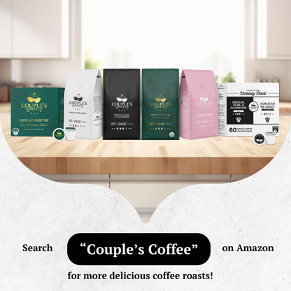 Couple’s Coffee Organic Ground Coffee | Fair Trade Organic Guatemalan Medium-Dark Roast | Gives Back to Military Families | Love at First Sip | Made with 100% Arabica Beans | 12oz