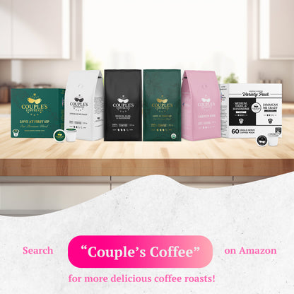Couple’s Coffee Flavored Ground Coffee | French Vanilla Flavored Coffee | Gives Back to Military Families | French Kiss | Made with 100% Arabica Beans | 12oz