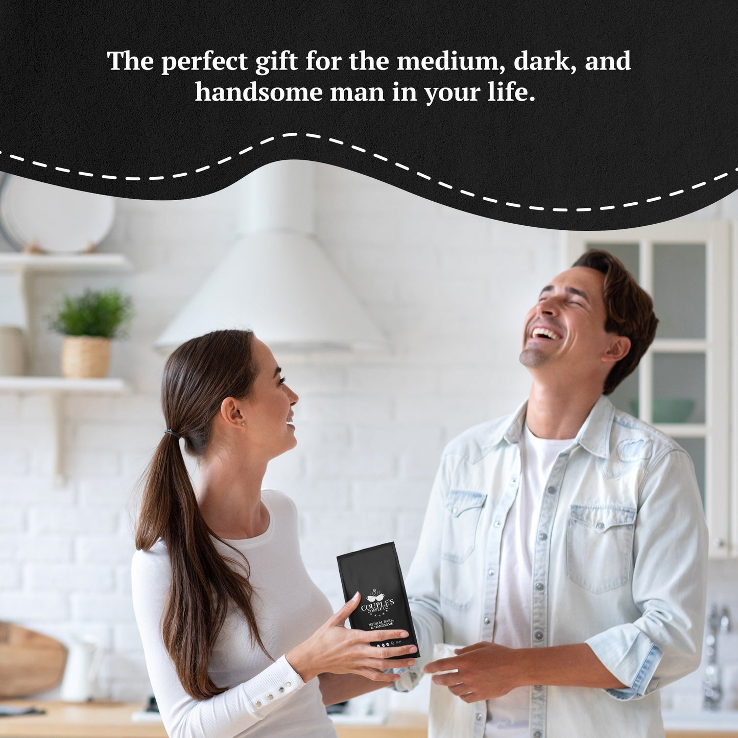 Couple’s Coffee Ground Coffee | Smooth Medium Dark Roast Blend | Gives Back to Military Families | Medium Dark and Handsome | Made with 100% Arabica Beans | 12oz