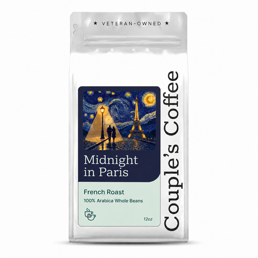 Midnight in Paris French Roast Whole Bean Coffee 12oz bag
