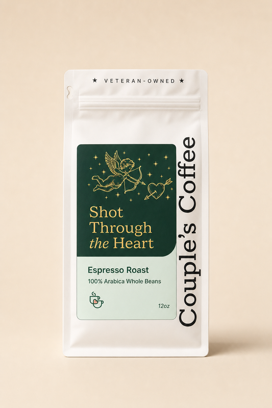 Shot Through the Heart Espresso Roast Whole Bean Coffee 12oz bag